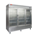82" Commercial Stainless Steel Upright Display 3 Section Merchandiser Refrigerator (SAK15724)