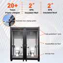 82-Inch Two-Person Portable Outdoor Toilet Cabin With Light, Sink And Fan (SAK50123)