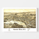 Vintage Map of Sandy Hill, New York 1884