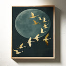 Golden Flight Beneath a Silent Moon