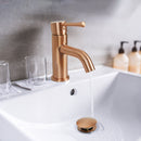 Copper Push Button Bathroom Sink Drain Stopper Without Overflow - AK82001C