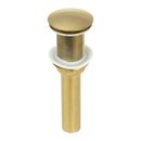 Brushed Gold Push Button Bathroom Sink Drain Stopper Without Overflow - AK82001BTG