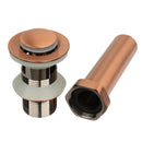 Copper Pop Up Drain Stopper With Overflow - AK82003C