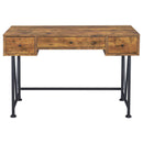 3 Drawer Writing Desk With Handles - Brown by HouseOfZazla