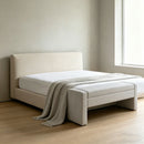 Upholstered Storage Bench With Tufted Seat, Ottoman For Living Room - White by HouseOfZazla