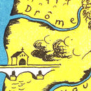 Vintage Map of St Maries de la Mer, 1938