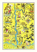 Vintage Map of St Maries de la Mer, 1938
