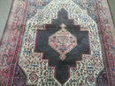 4' X 5' Antique Handmade India Floral Oriental Wool Rug Brown Vegetable Dyes
