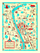 Vintage Map of Elgin, Illinois 1930