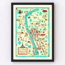 Vintage Map of Elgin, Illinois 1930