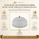 Fleur de Lis Stainless Mesh Picnic Cover by Arthur Court Designs