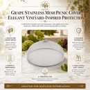 Grape Stainless Mesh Picnic Cover by Arthur Court Designs