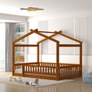 Bed House Bed Frame With Fence by HouseOfZazla