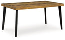 Blondon - Rectangular Drm Table Set (Set of 7) - Brown / Black