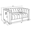Earline - Upholstered Track Arm Loveseat - White