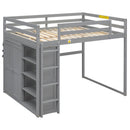 Loft Bed With Built In Wardrobe, Storage Shelves, And LED Light by HouseOfZazla