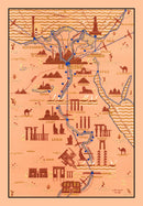 Vintage Map of Egypt 1937