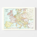 Vintage Map of Europe, 1926