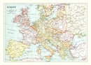 Vintage Map of Europe, 1926