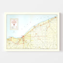 Vintage Map of Cleveland, Ohio 1926