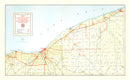 Vintage Map of Cleveland, Ohio 1926