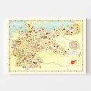 Vintage Map of Germany 1936
