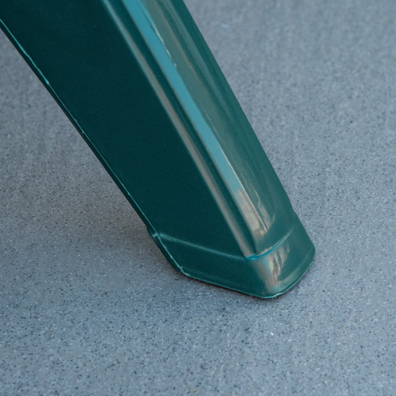 36.25" Dia Round Plastic Patio Table with Umbrella Hole, Outdoor Bistro Dining Table, for Bar, Garden, Backyard, Poolside, Yard, Green