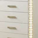 Jasmine - 5 Drawer Chest With Side LED Lightning - Beige