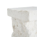 Talia Outdoor Patio Modern Artistry MGO Side Table, White