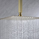16 Inch Square Rain Shower Head - Brushed