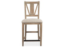 Paxton Place - Counter Chair With Upholstered Seat (Set of 2) - Dovetail Gray