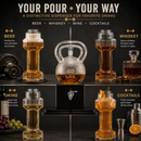 Kettlebell & Dumbbell Beer, Whiskey & Wine Dispenser Set