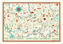 Vintage Map of The Great Smoky Mountains National Park, 1939