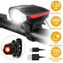 Bike Front & Rear Light with Horn – High-Brightness Safety by LJGDeals