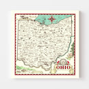 Vintage Map of Ohio 1940