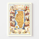Vintage Map of Illinois 1938