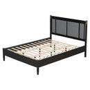 Solid Wood Queen Bed, Heavy Duty 500 lbs Support, No Box Spring Needed