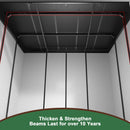 10 Ft. W X 7 Ft. D Plastic Storage Shed With Floor - Black / Gray by HouseOfZazla