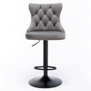 Swivel Barstools Adjusatble Seat Height, Modern Upholstered Bar Stools With Backs Comfortable Tufted For Home Pub And Kitchen Island (Set of 2) by HouseOfZazla