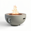 Outdoor Round Propane Fire Pit Table 28-inch, 40,000 BTU by HouseOfZazla