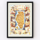 Vintage Map of Illinois 1938