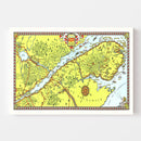 Vintage Map of Gaspe Peninsula, 1929