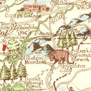 Vintage Map of Appalachia, 1950