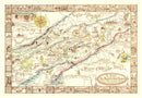 Vintage Map of Appalachia, 1950