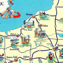 Vintage Map of New York 1934