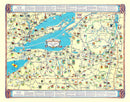 Vintage Map of New York 1934
