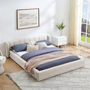 Modern Upholstered Bed Frame With Thick Fabric And Headboard by Unique Piece Furniture