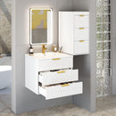 Wall Mounted Floating Cabinet With Side Cabinet Combo, Rectangular Ceramic Sink Vanity by Unique Piece Furniture