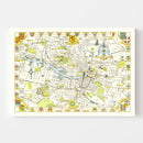 Vintage Map of Glasgow, Scotland 1938