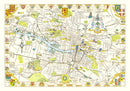 Vintage Map of Glasgow, Scotland 1938
